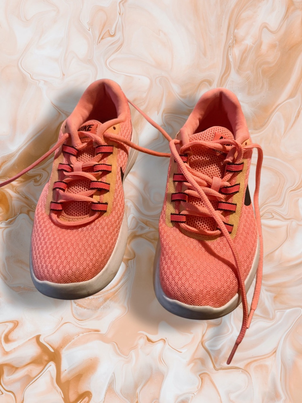 Nike Women’s Coral Orange Mesh Running Sneakers